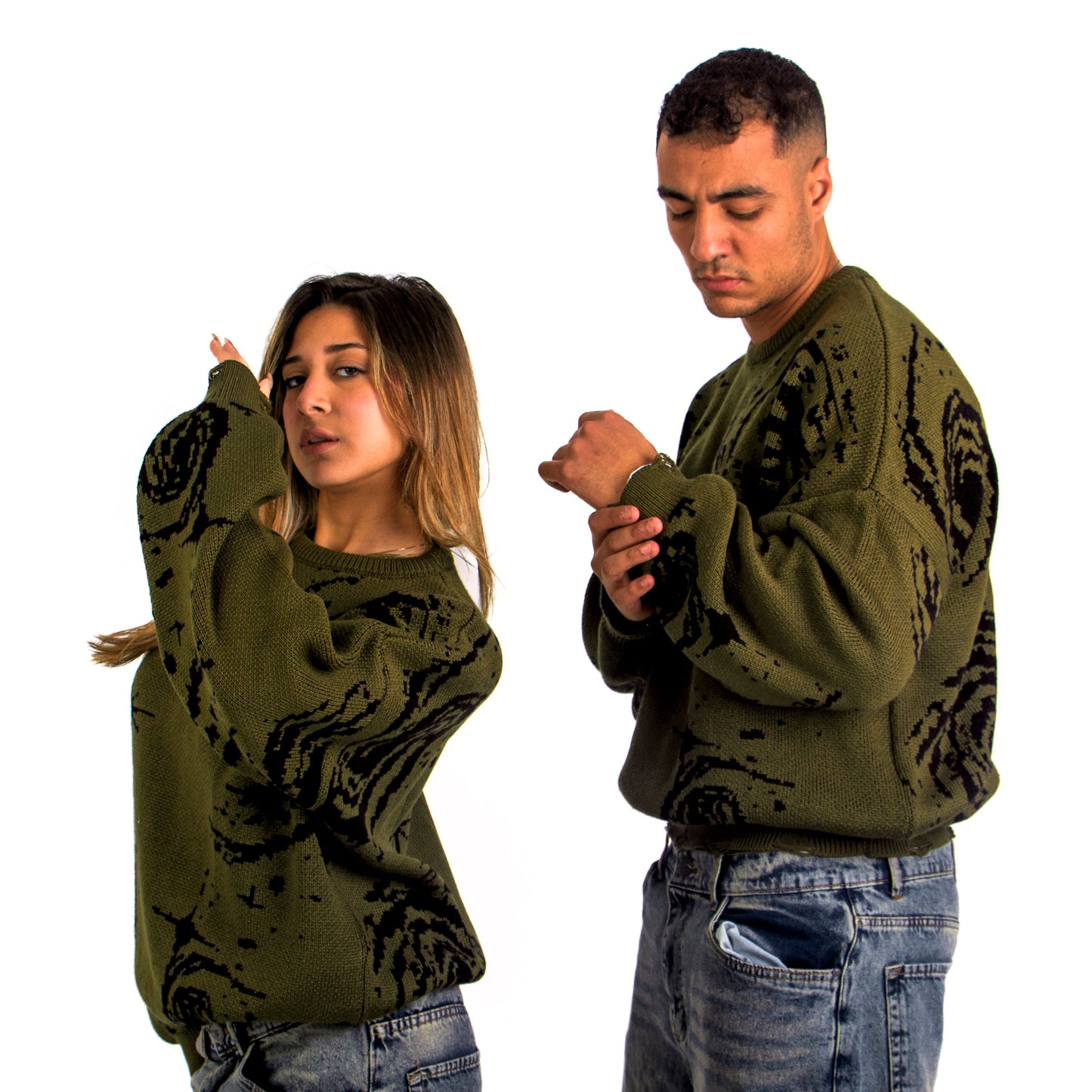 Docet Knitted Sweater Olive